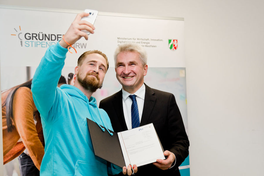 Auf ein Selfie mit Minster Prof. Dr. Andreas Pinkwart