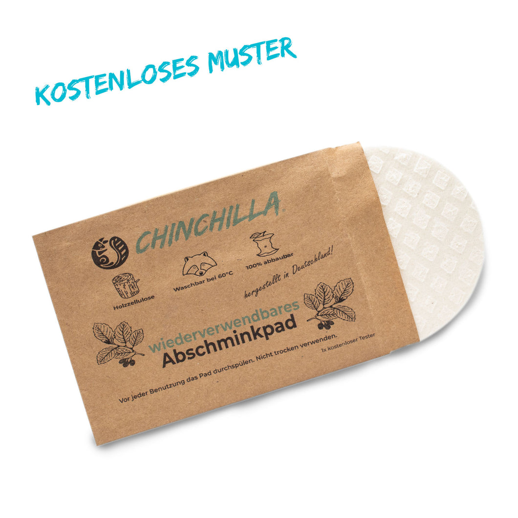 Holzzellulose Abschminkpad 1x | PR-Sample | Muster & Kundenprobe